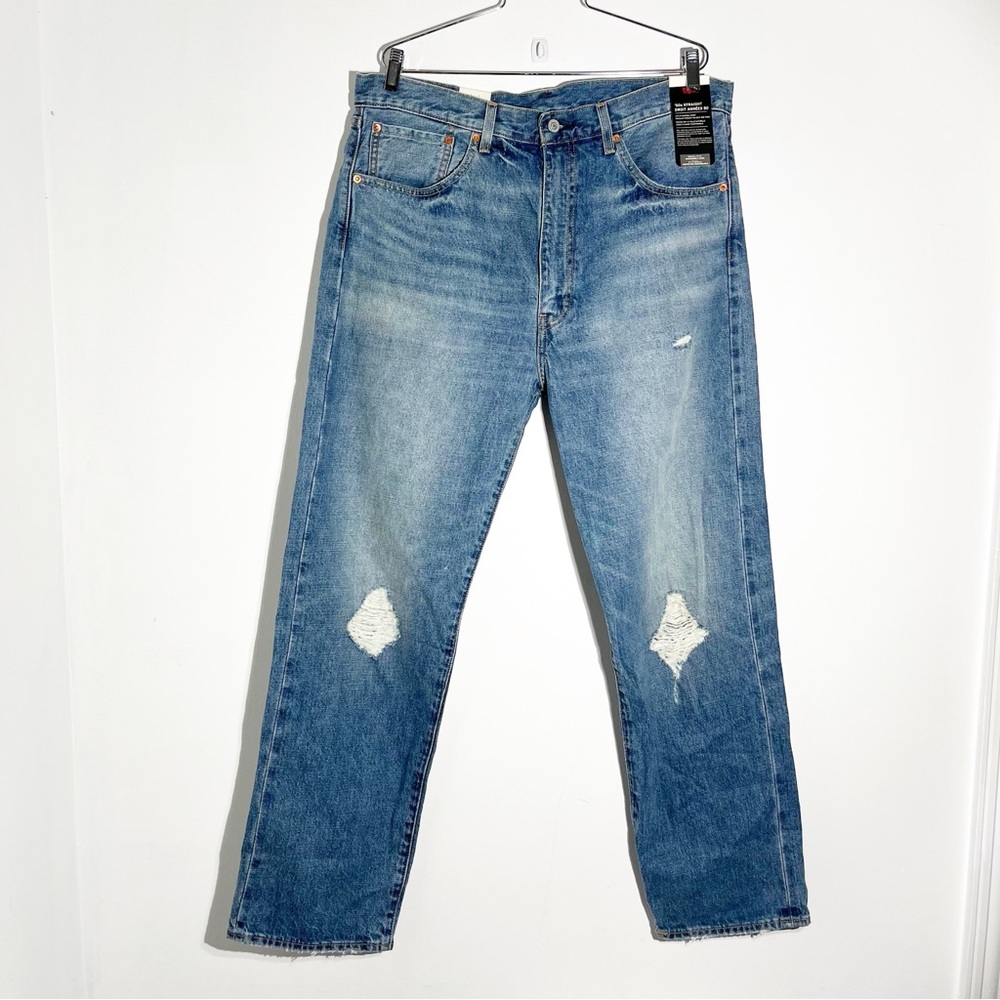 NWT Levi's 50s Straight Denim Jeans Medium Rinse Blue Size 36 - Picture 4 of 11